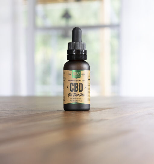 cbd tincture bottle peppermint