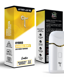 disposable vape Banana Runtz Strain – Hybrid Live Resin Terpenes delta-9 THCp + delta-8 THC