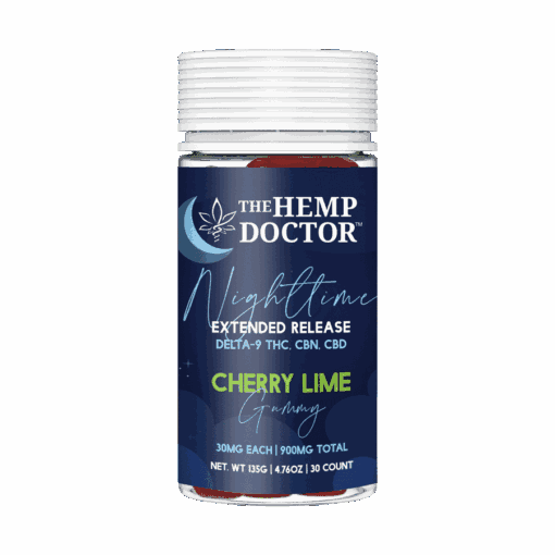 Delta 9 THC CBD CBN Nighttime Extended-Release Gummies by The Hemp Doctor