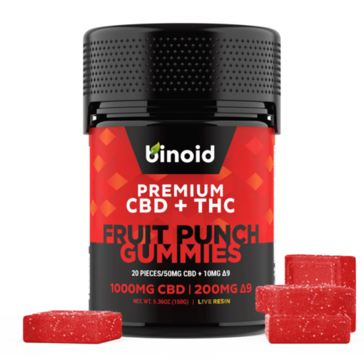 The best CBD + THC Premium Gummies Fruit Punch