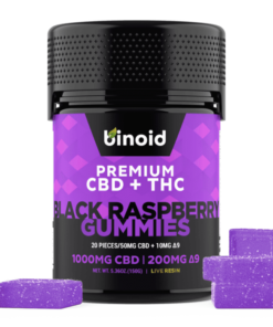 The best CBD + THC Premium Gummies Black Raspberry