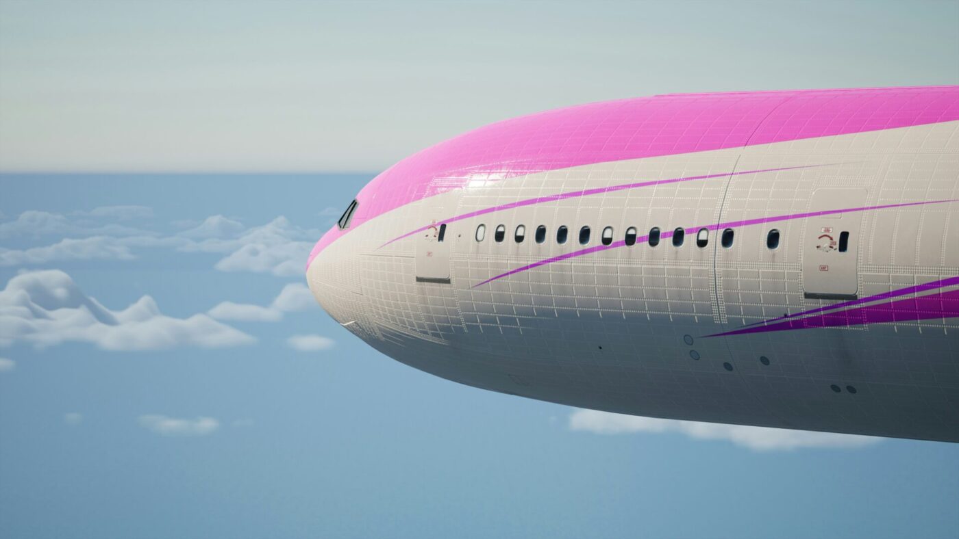 airplane pink colors