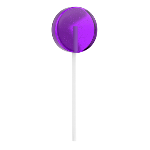 Grape-flavored Delta 9 THC lollipops that are farm bill compliant.