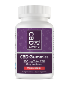 CBD Living CBD Gummies Strawberry 300mg THC-free vegan gummies