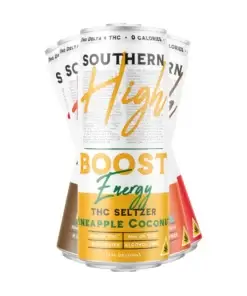 Southern High Boost Slim D9 THCV 15mg THC seltzer can by The Hemp Doctor